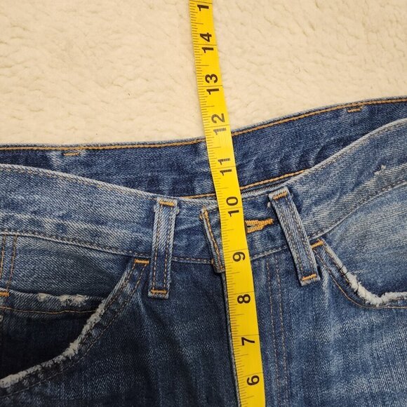 Levis 606 Vintage Clothing Skinny Jeans 28x34 (28x30) Medium Wash Patches - Picture 12 of 12